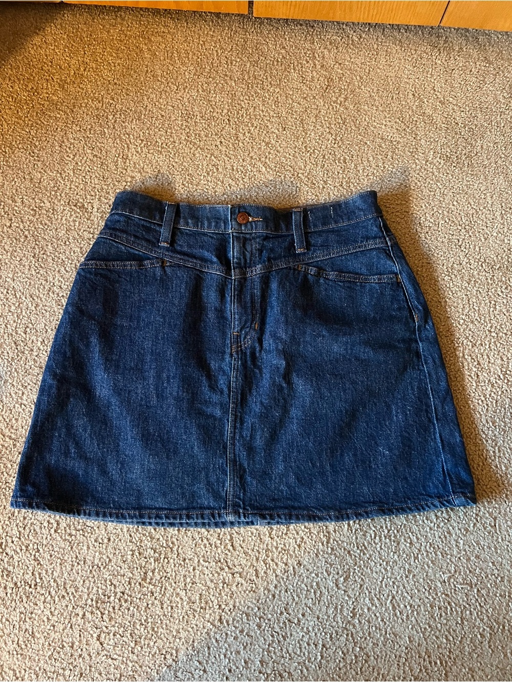 Madewell Dark Blue Denim Mini Skirt